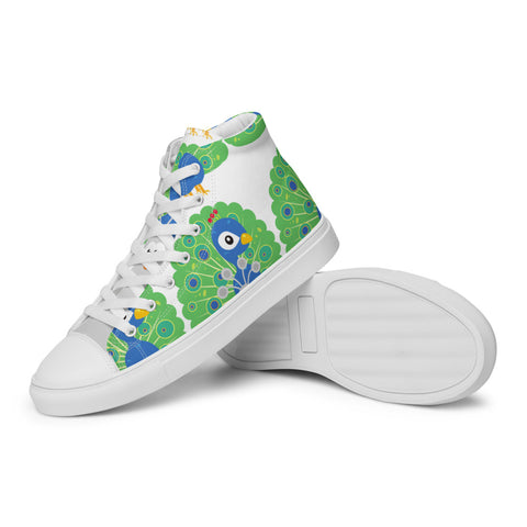 Men’s Peacock high top canvas shoes